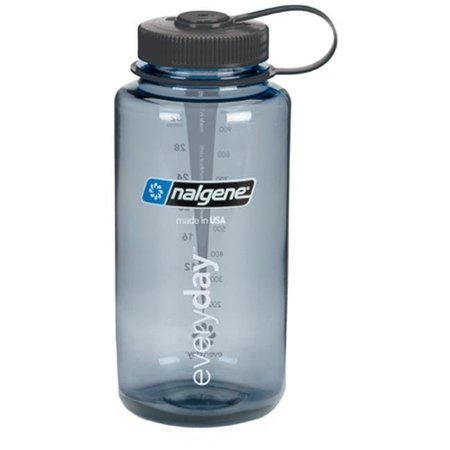 NALGENE Nalgene 341833 1 Quart Tritan Wide Mouth Lid - Grey with Black 341833